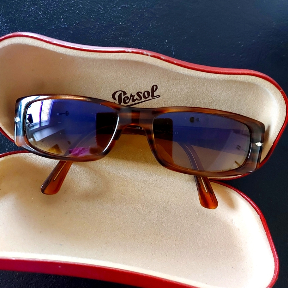 Persol Tortoise Shell Sunglasses with Case.
